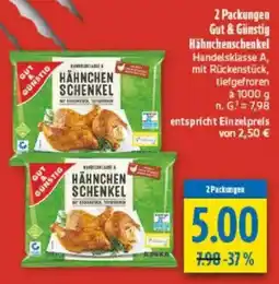 diska 2 Packungen Gut & Günstig Hähnchenschenkel Angebot