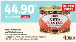 LEDO LEMBERG Keta-Lachskaviar aus Wildlachsrogen Angebot