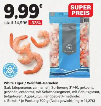 White Tiger/Weißfuß-Garnelen