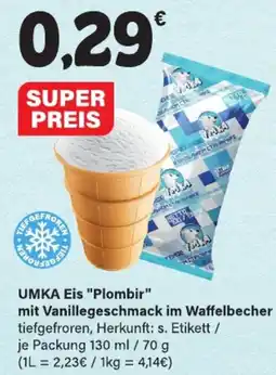 LEDO UMKA Eis "Plombir" mit Vanillegeschmack im Waffelbecher Angebot