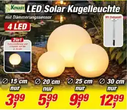 Posten Börse KYNAST LED Solar Kugelleuchte Ø 15 cm Angebot