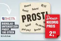 Handelshof RHEITA BIERGLAS- UNTERSETZER PROST, I 100 STÜCK Angebot