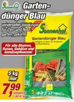 Posten Börse Sonnenhof gartendunger Blau Angebot