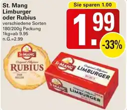 WEZ St. Mang Limburger oder Rubius Angebot