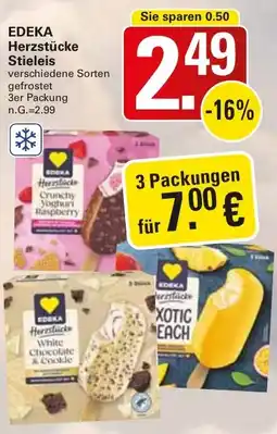 WEZ EDEKA Herzstücke Stieleis Angebot