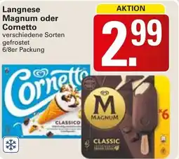 WEZ Langnese Magnum oder Cornetto Angebot