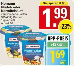 WEZ Homann Nudel- oder Kartoffelsalat Angebot
