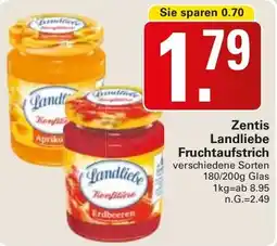 WEZ Zentis Landliebe Fruchtaufstrich Angebot