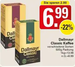 WEZ Dallmayr Classic Kaffee Angebot