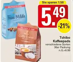 WEZ Tchibo Kaffeepads Angebot