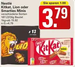 WEZ Nestlé Kitkat, Lion oder Smarties Minis Angebot