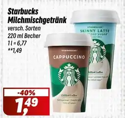 Simmel Starbucks Milchmischgetränk Angebot