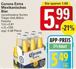 WEZ Corona Extra Mexikanisches Bier Angebot