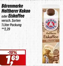 Simmel Bärenmarke Haltbarer Kakao oder Eiskaffee Angebot