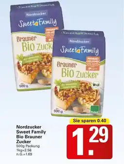 WEZ Nordzucker Sweet Family Bio Brauner Zucker Angebot