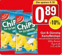 WEZ Gut & Günstig Kartoffelchips Angebot