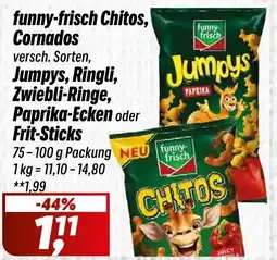 Simmel funny-frisch Chitos, Cornados, Jumpys, Ringli, Zwiebli-Ringe, Paprika-Ecken oder Frit-Sticks Angebot