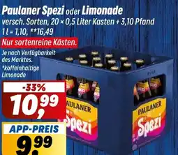Simmel Paulaner Spezi oder Limonade Angebot