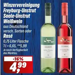 Simmel Winzervereinigung Freyburg-Unstrut Saale-Unstrut Weißwein oder Rosé Angebot