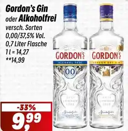Simmel Gordon's Gin oder Alkoholfrei Angebot