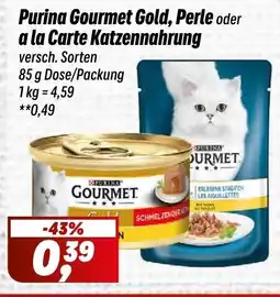 Simmel Purina Gourmet Gold, Perle oder a la Carte Katzennahrung Angebot