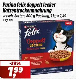 Simmel Purina felix doppelt lecker Katzentrockennnahrung Angebot