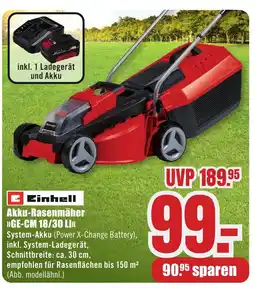 B1 Discount Baumarkt Einhell Akku-Rasenmäher »GE-CM 18/30 Li<< Angebot