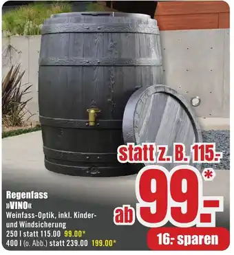 B1 Discount Baumarkt Regenfass >>VINO<< Angebot