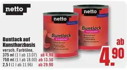 B1 Discount Baumarkt netto Buntlack auf Kunstharzbasis Angebot