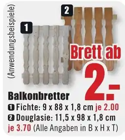 B1 Discount Baumarkt Balkonbretter Angebot