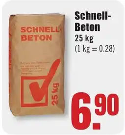 B1 Discount Baumarkt Schnell- Beton Angebot
