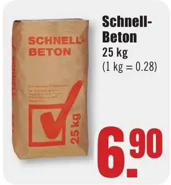 B1 Discount Baumarkt Schnell- Beton Angebot