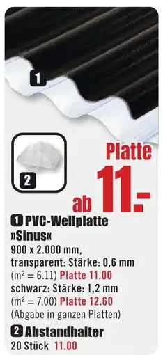 B1 Discount Baumarkt 1 PVC-Wellplatte >>Sinus<< Angebot