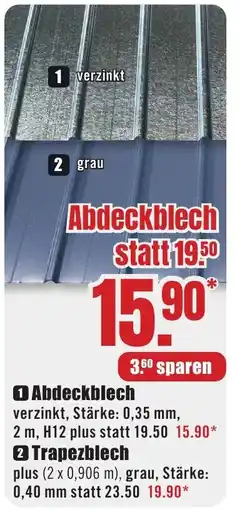 B1 Discount Baumarkt Abdeckblech Angebot