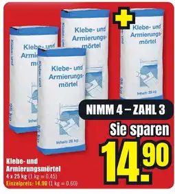 B1 Discount Baumarkt Klebe- und Armierungs mörtel Angebot