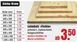 B1 Discount Baumarkt Leimholz »>Fichte<< Angebot
