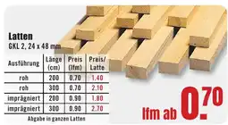 B1 Discount Baumarkt Latten Angebot