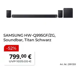 Saturn SAMSUNG HW-Q995GF/ZG, Soundbar, Titan Schwarz Angebot