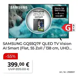 Saturn SAMSUNG GQ55Q7F QLED TV Vision Al Smart (Flat, 55 Zoll / 138 cm, UHD... Angebot