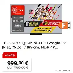 Saturn TCL 75C7K QD-Mini-LED Google TV Angebot