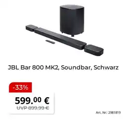 Saturn JBL Bar 800 MK2, Soundbar, Schwarz Angebot