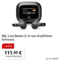 Saturn JBL Live Beam 3, In-ear Kopfhörer Schwarz Angebot