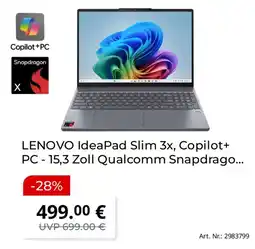 Saturn LENOVO IdeaPad Slim 3x Angebot