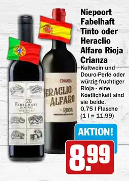 HIT Ullrich Niepoort Fabelhaft Tinto oder Heraclio Alfaro Rioja Crianza Angebot