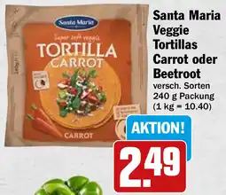 HIT Ullrich Santa Maria Veggie Tortillas Carrot oder Beetroot Angebot