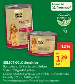 Fressnapf SELECT GOLD Sensitive Angebot