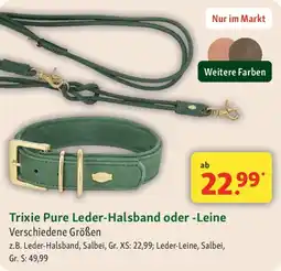Fressnapf Trixie Pure Leder-Halsband oder -Leine Angebot