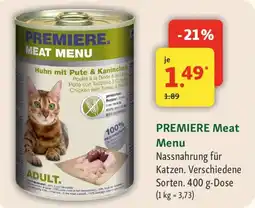 Fressnapf Premiere. meat menu Angebot