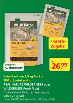Fressnapf Real nature wilderness oder wilderness fresh meat Angebot