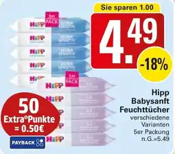 WEZ Hipp Babysanft Feuchttücher Angebot